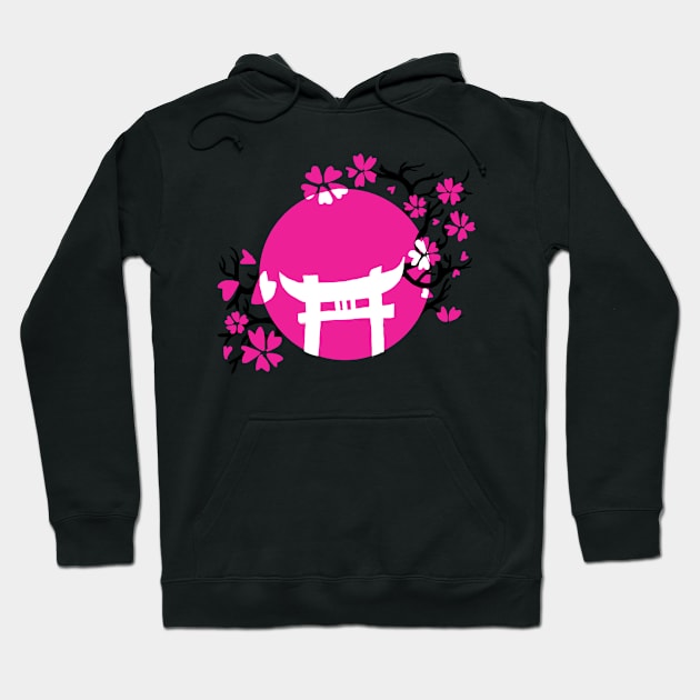 Japanese Sakura Flower, Otaku Anime Hoodie by ArkiLart Design